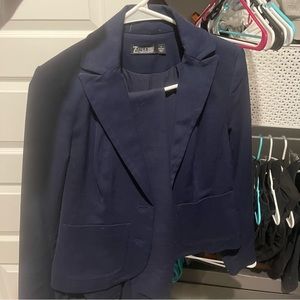 New York & Co Navy Blue Suit Set